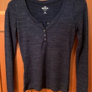 Hollister fitted long sleeve navy